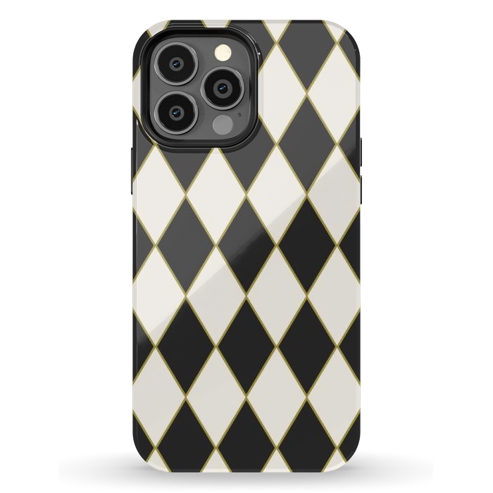 iPhone 13 Pro Max StrongFit Black Plaid by ArtsCase