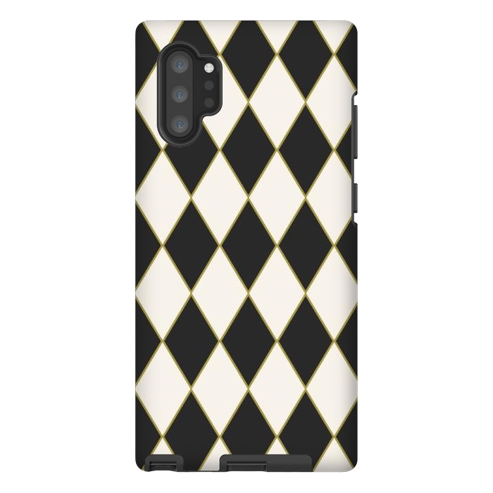 Galaxy Note 10 plus StrongFit Black Plaid by ArtsCase
