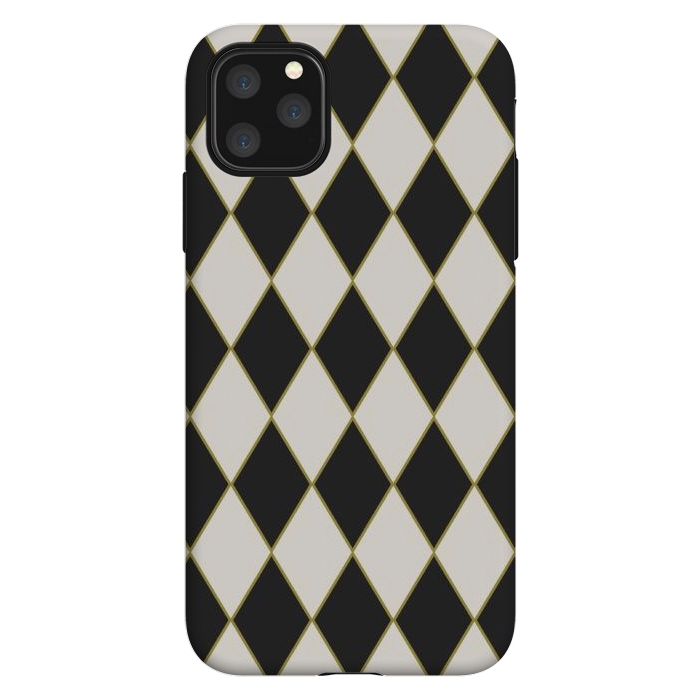 iPhone 11 Pro Max StrongFit Black Plaid by ArtsCase