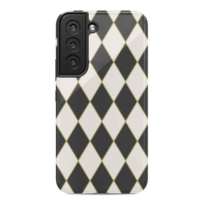 Galaxy S22 StrongFit Black Plaid by ArtsCase