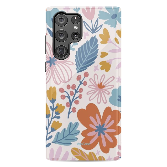 Galaxy S22 Ultra StrongFit Botanical Floral I by ArtsCase