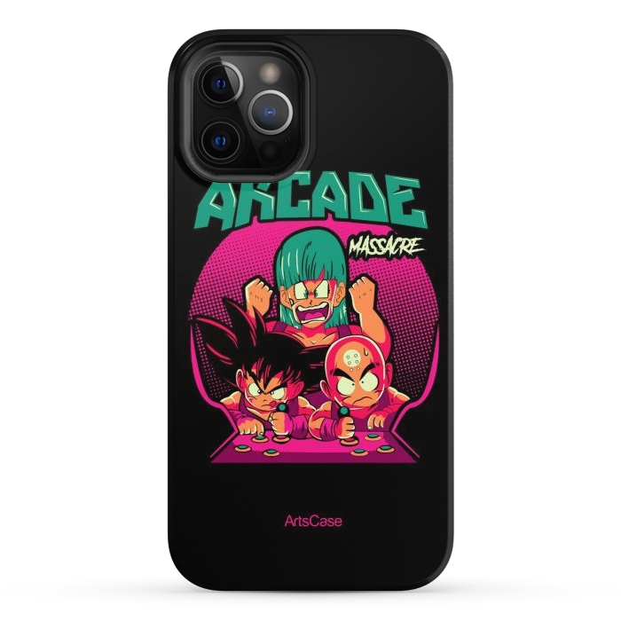 iPhone 12 Pro StrongFit Ultimate Gaming Armor: Arcade-Themed. by ArtsCase
