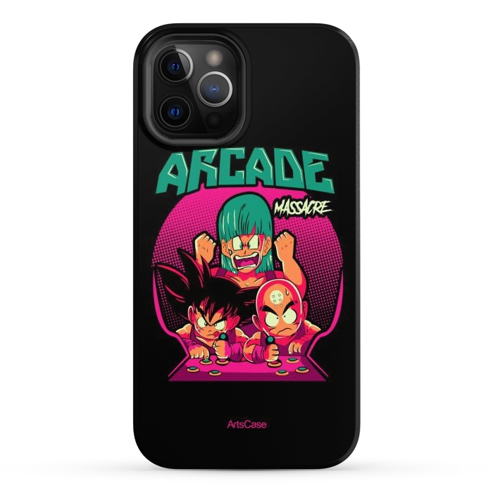iPhone 12 Pro Max StrongFit Ultimate Gaming Armor: Arcade-Themed. by ArtsCase