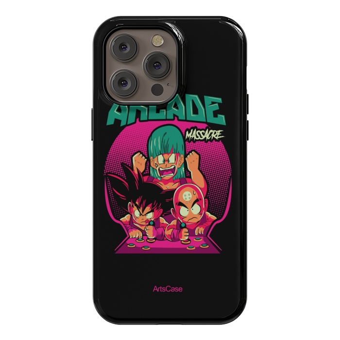 iPhone 14 Pro max StrongFit Ultimate Gaming Armor: Arcade-Themed. by ArtsCase