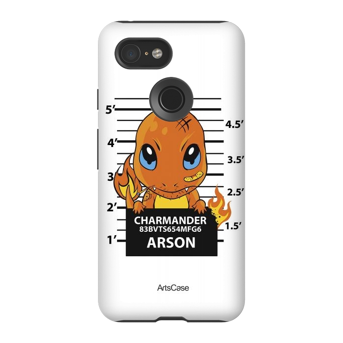 Pixel 3 StrongFit Bring Home the Warmth: Charmander-Inspired Plush Toy by ArtsCase