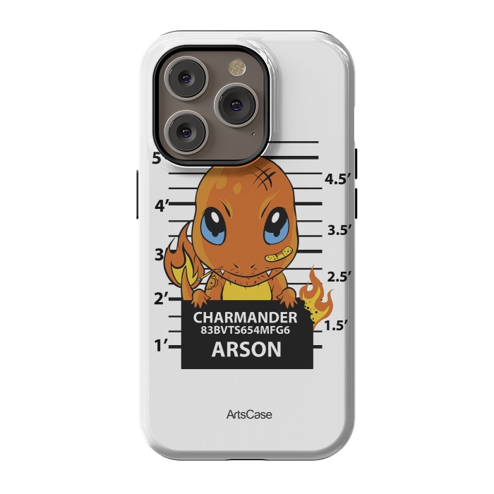 iPhone 14 Pro StrongFit Bring Home the Warmth: Charmander-Inspired Plush Toy by ArtsCase