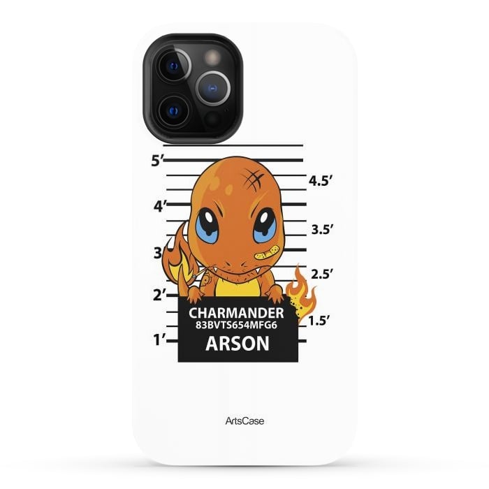 iPhone 12 Pro Max StrongFit Bring Home the Warmth: Charmander-Inspired Plush Toy by ArtsCase