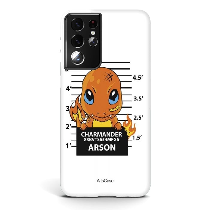 Galaxy S21 ultra StrongFit Bring Home the Warmth: Charmander-Inspired Plush Toy by ArtsCase