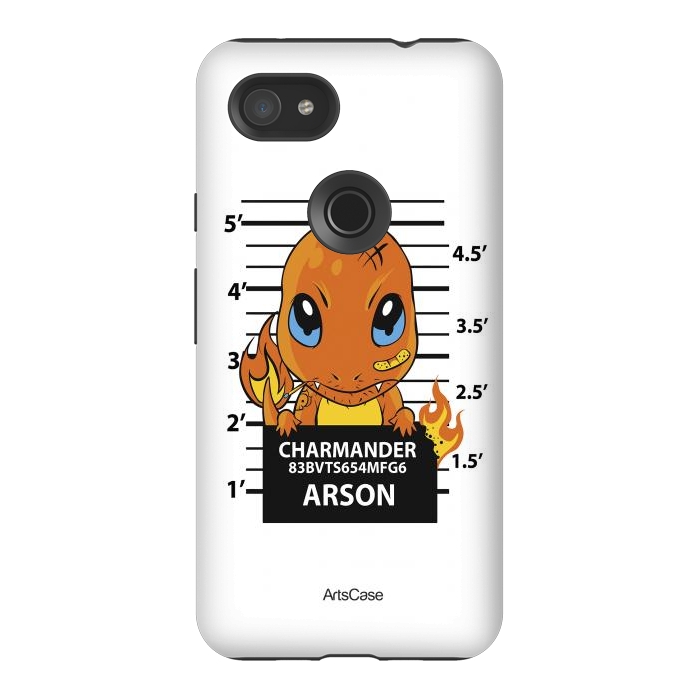 Pixel 3AXL StrongFit Bring Home the Warmth: Charmander-Inspired Plush Toy by ArtsCase