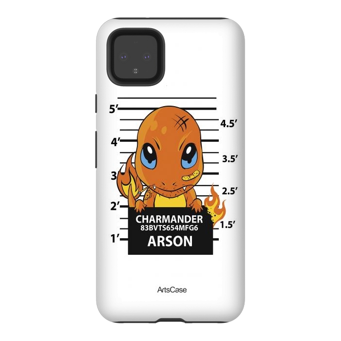 Pixel 4XL StrongFit Bring Home the Warmth: Charmander-Inspired Plush Toy by ArtsCase