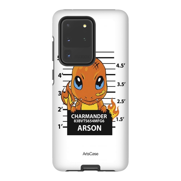 Galaxy S20 Ultra StrongFit Bring Home the Warmth: Charmander-Inspired Plush Toy by ArtsCase