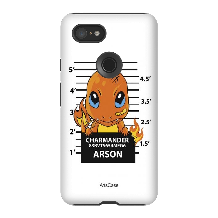 Pixel 3XL StrongFit Bring Home the Warmth: Charmander-Inspired Plush Toy by ArtsCase