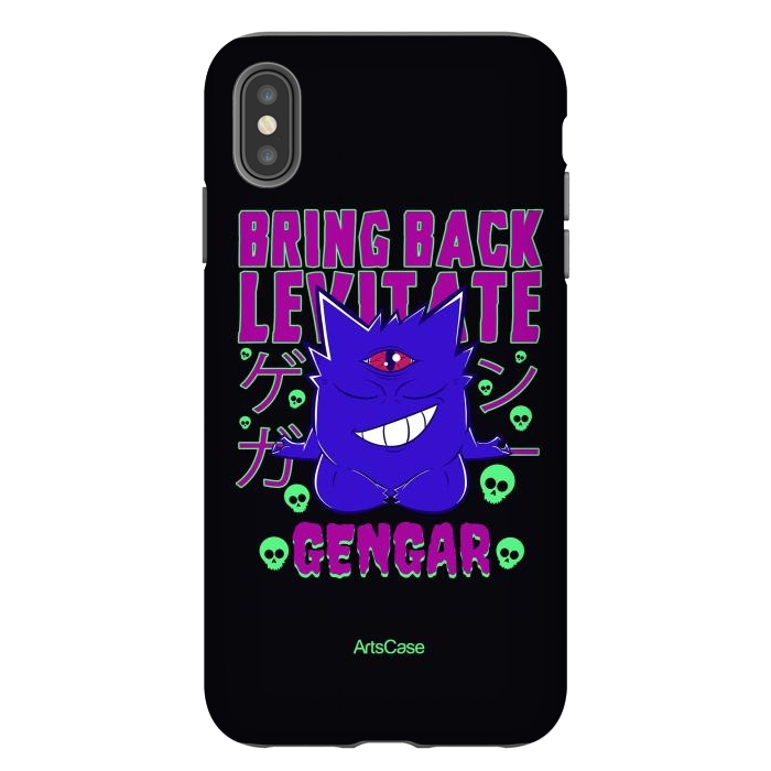 iPhone Xs Max StrongFit Hauntingly Delightful: Bring Home the Mischief with Gengar-Inspired by ArtsCase