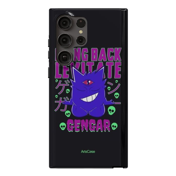 Galaxy S23 Ultra StrongFit Hauntingly Delightful: Bring Home the Mischief with Gengar-Inspired by ArtsCase