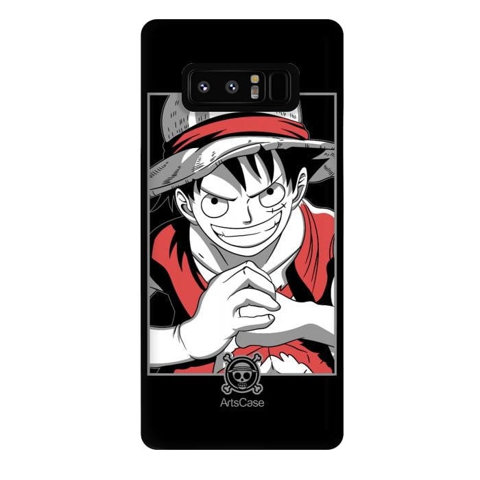 Galaxy Note 8 StrongFit Gear Up for Adventure: Unleash Your Inner Pirate with Captivating Luffy by ArtsCase