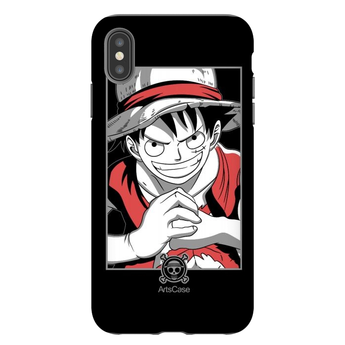 iPhone Xs Max StrongFit Gear Up for Adventure: Unleash Your Inner Pirate with Captivating Luffy by ArtsCase