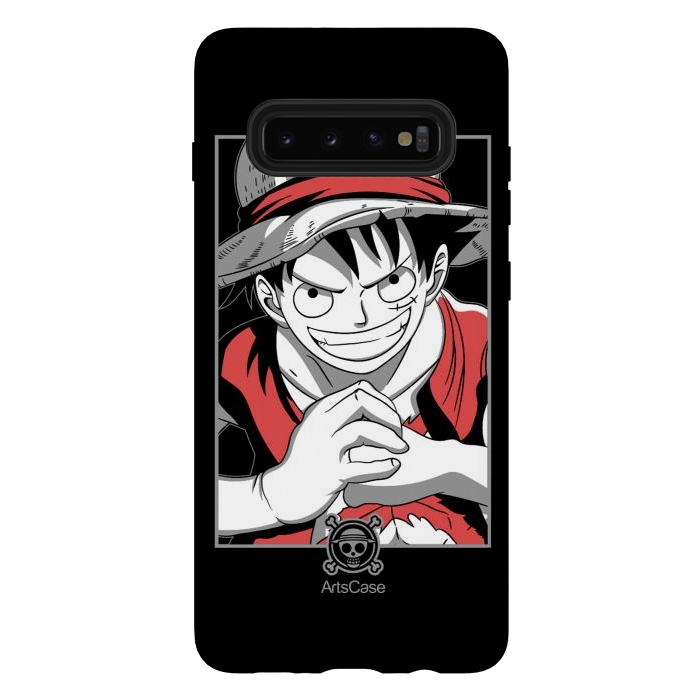 Galaxy S10 plus StrongFit Gear Up for Adventure: Unleash Your Inner Pirate with Captivating Luffy by ArtsCase