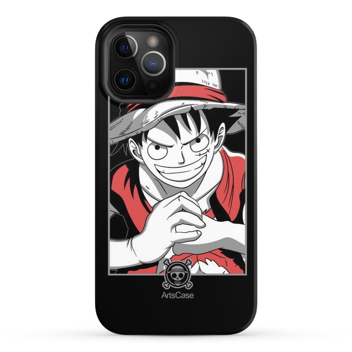 iPhone 12 Pro StrongFit Gear Up for Adventure: Unleash Your Inner Pirate with Captivating Luffy by ArtsCase