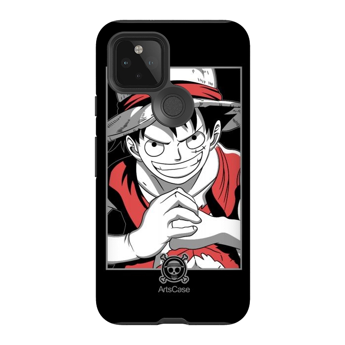 Pixel 5 StrongFit Gear Up for Adventure: Unleash Your Inner Pirate with Captivating Luffy by ArtsCase
