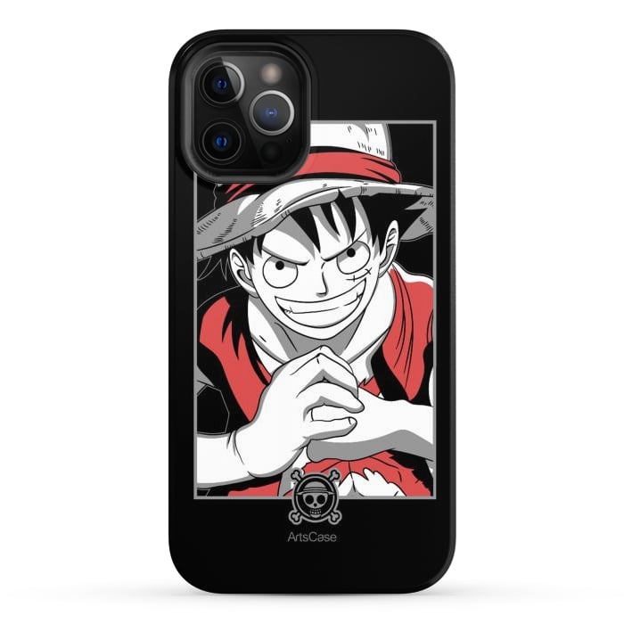 iPhone 12 Pro Max StrongFit Gear Up for Adventure: Unleash Your Inner Pirate with Captivating Luffy by ArtsCase