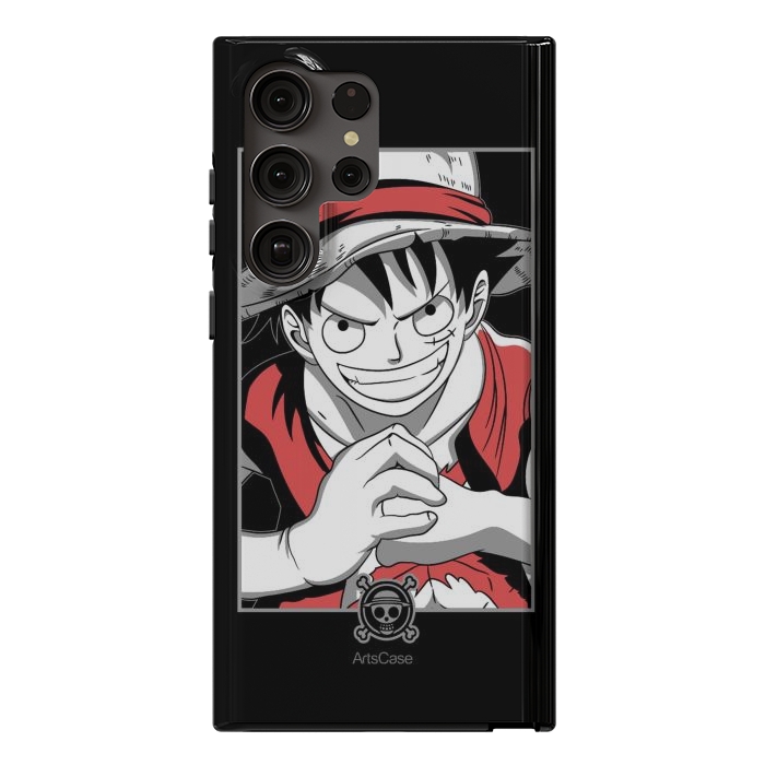 Galaxy S23 Ultra StrongFit Gear Up for Adventure: Unleash Your Inner Pirate with Captivating Luffy by ArtsCase