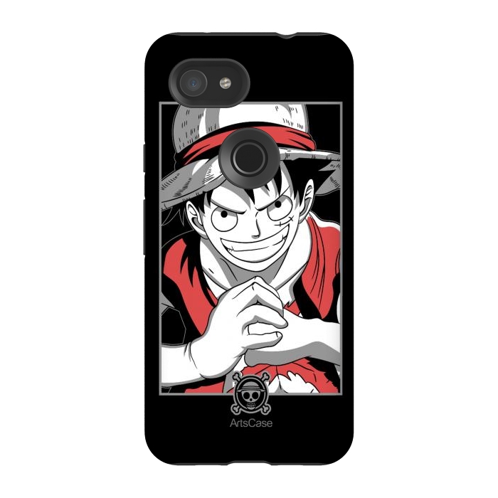 Pixel 3A StrongFit Gear Up for Adventure: Unleash Your Inner Pirate with Captivating Luffy by ArtsCase