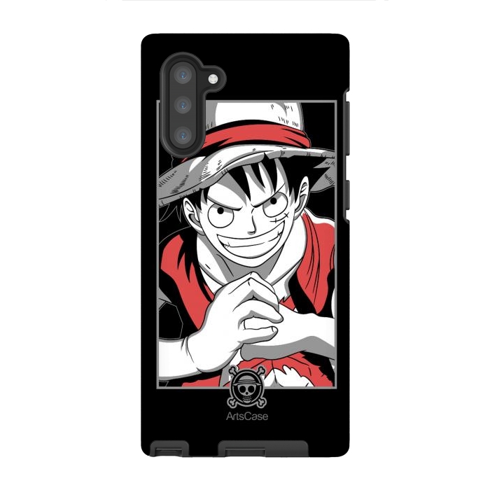 Galaxy Note 10 StrongFit Gear Up for Adventure: Unleash Your Inner Pirate with Captivating Luffy by ArtsCase