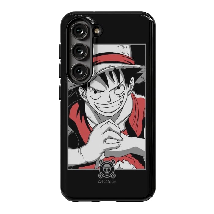 Galaxy S23 StrongFit Gear Up for Adventure: Unleash Your Inner Pirate with Captivating Luffy by ArtsCase