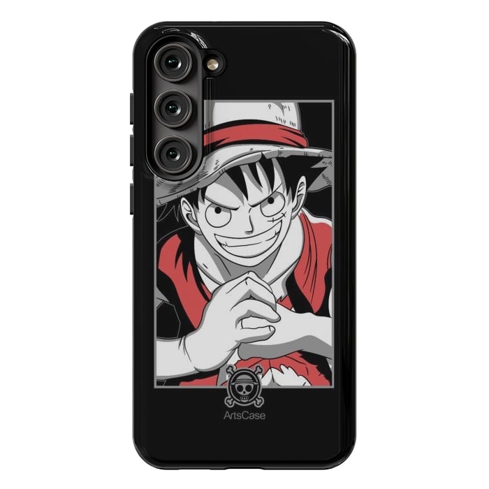 Galaxy S23 Plus StrongFit Gear Up for Adventure: Unleash Your Inner Pirate with Captivating Luffy by ArtsCase