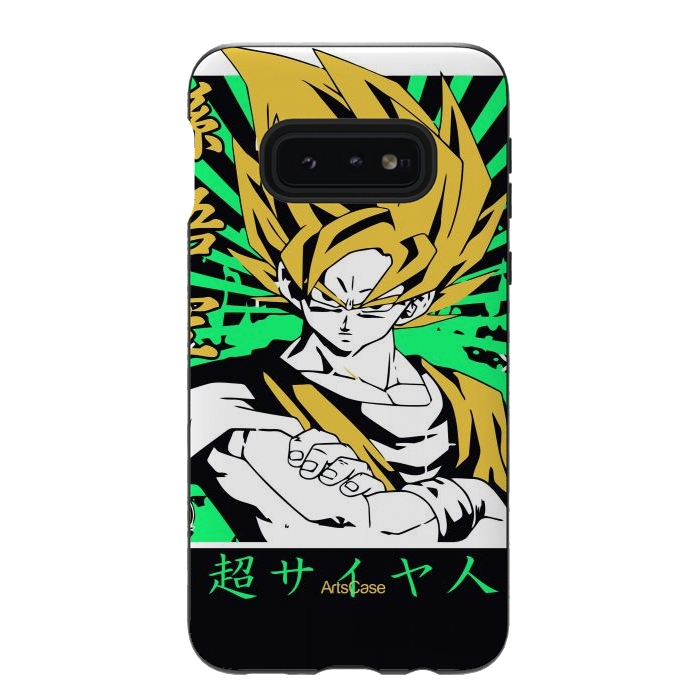Galaxy S10e StrongFit Unleash the Inner Warrior: Transform Your Collection with Super Saiyan-Inspired by ArtsCase