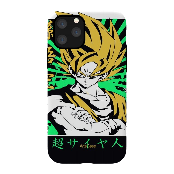 iPhone 11 Pro StrongFit Unleash the Inner Warrior: Transform Your Collection with Super Saiyan-Inspired by ArtsCase