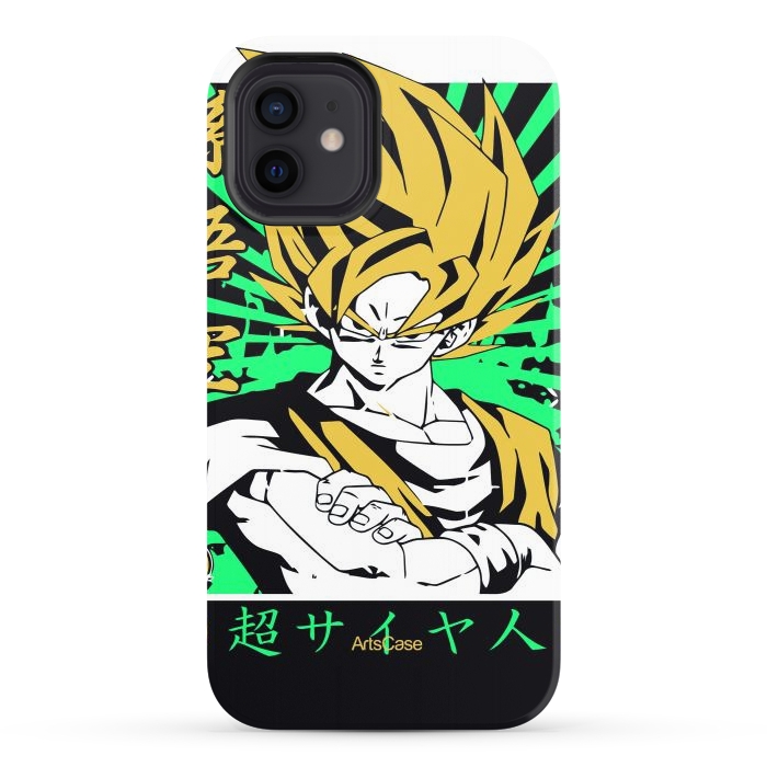 iPhone 12 StrongFit Unleash the Inner Warrior: Transform Your Collection with Super Saiyan-Inspired by ArtsCase