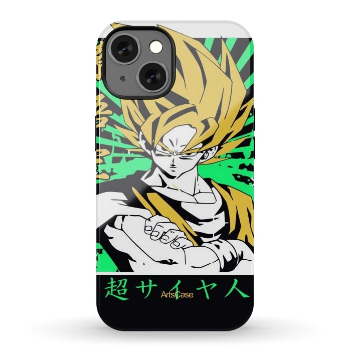 iPhone 13 StrongFit Unleash the Inner Warrior: Transform Your Collection with Super Saiyan-Inspired by ArtsCase