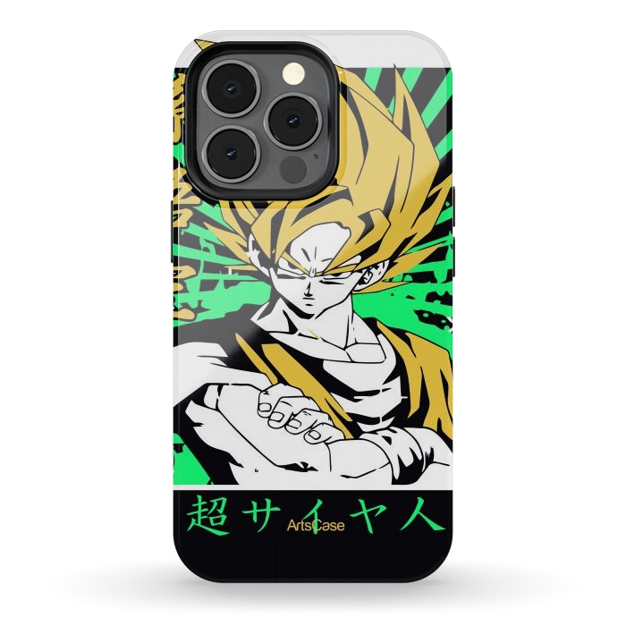 iPhone 13 pro StrongFit Unleash the Inner Warrior: Transform Your Collection with Super Saiyan-Inspired by ArtsCase