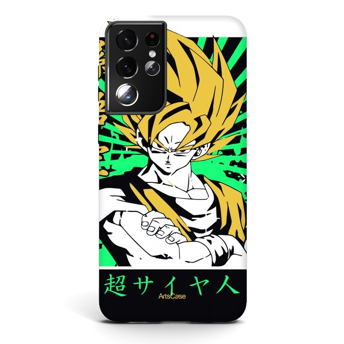 Galaxy S21 ultra StrongFit Unleash the Inner Warrior: Transform Your Collection with Super Saiyan-Inspired by ArtsCase