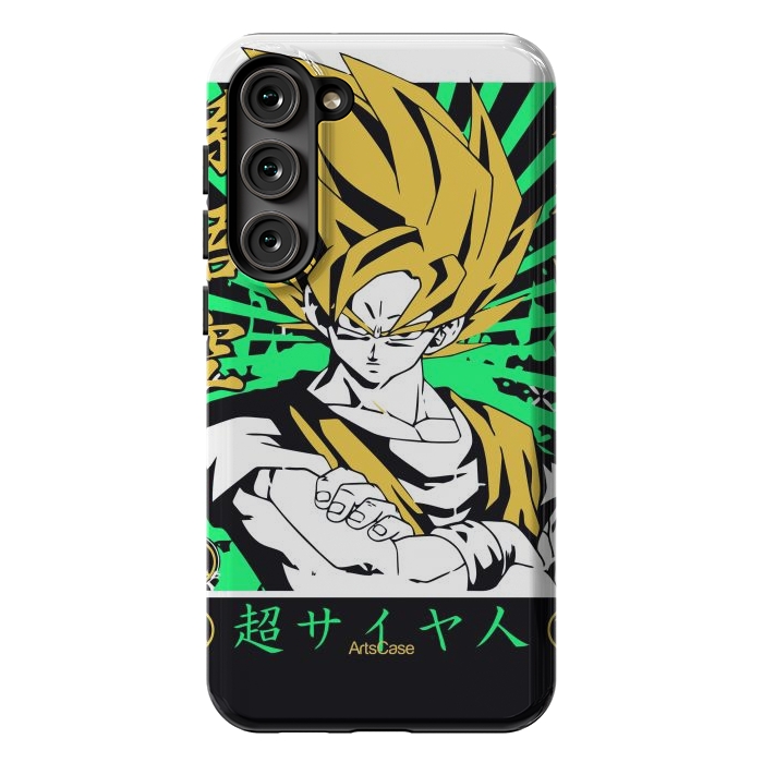 Galaxy S23 Plus StrongFit Unleash the Inner Warrior: Transform Your Collection with Super Saiyan-Inspired by ArtsCase
