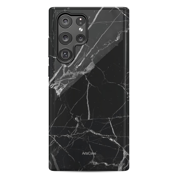 Galaxy S22 Ultra StrongFit Noir Marble by ArtsCase