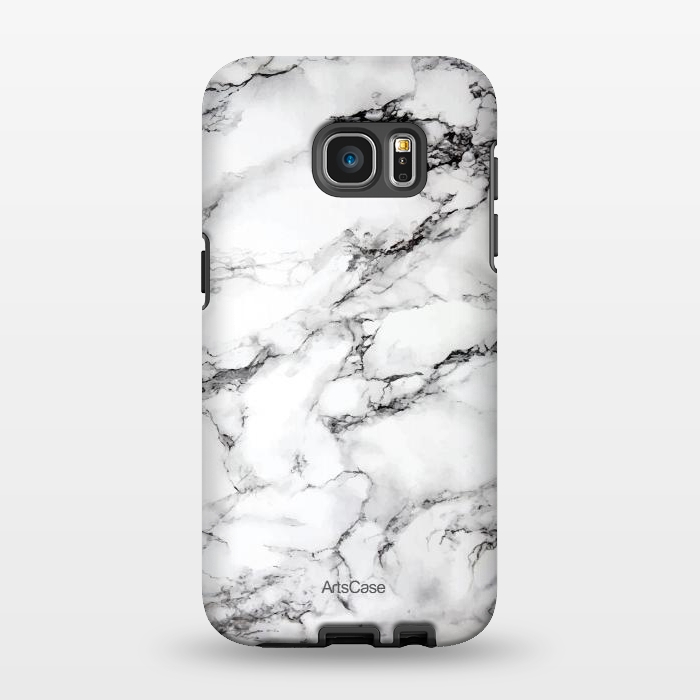 Galaxy S7 EDGE StrongFit White Satin  by ArtsCase