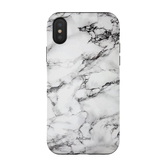 iPhone Xs / X StrongFit White Satin  by ArtsCase
