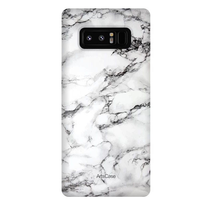 Galaxy Note 8 StrongFit White Satin  by ArtsCase