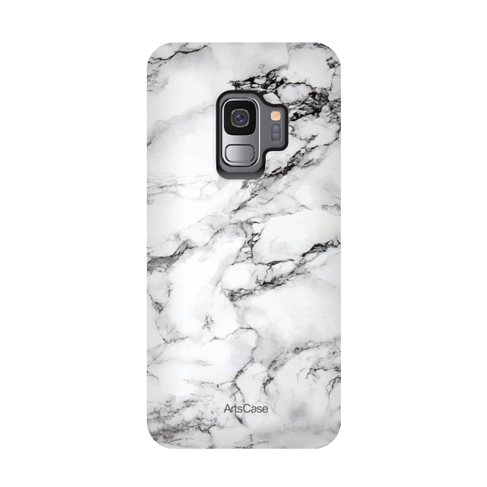 Galaxy S9 StrongFit White Satin  by ArtsCase