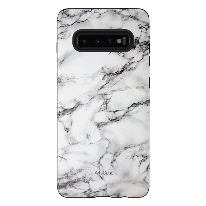 Galaxy S10 plus StrongFit White Satin  by ArtsCase