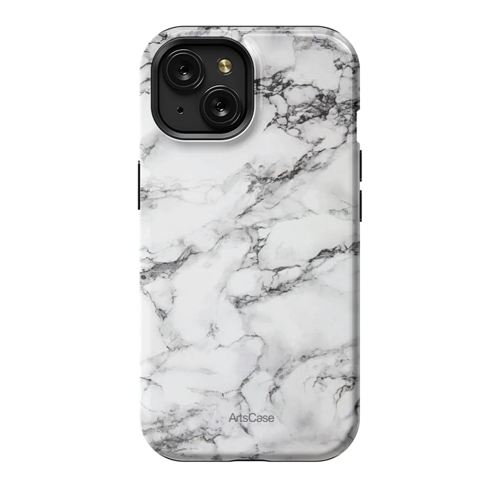 iPhone 15 StrongFit White Satin  by ArtsCase