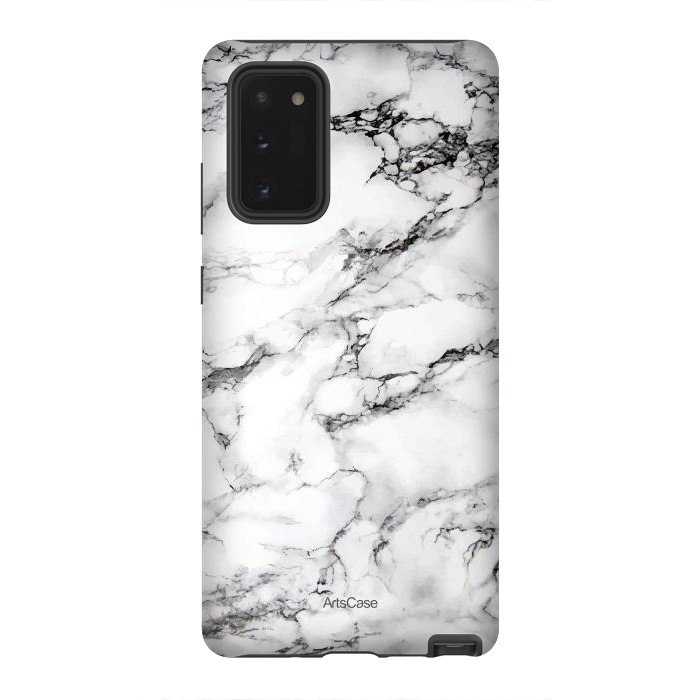 Galaxy Note 20 StrongFit White Satin  by ArtsCase
