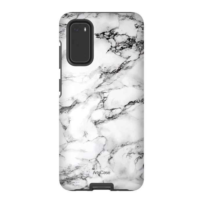 Galaxy S20 StrongFit White Satin  by ArtsCase