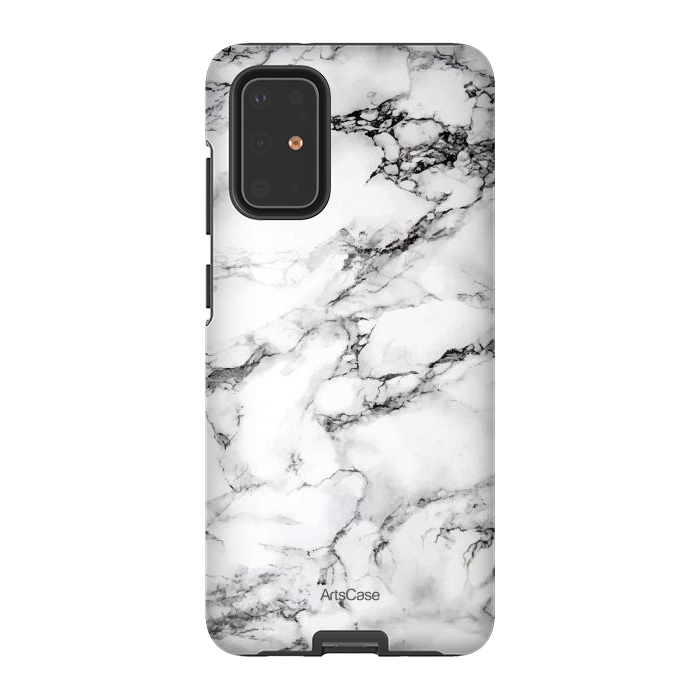 Galaxy S20 Plus StrongFit White Satin  by ArtsCase