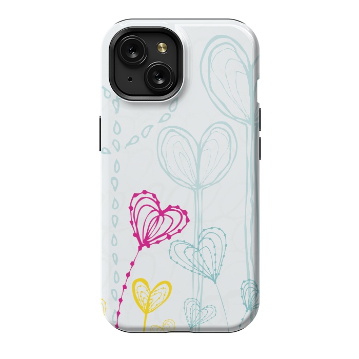 iPhone 15 StrongFit Love Garden  White by MaJoBV