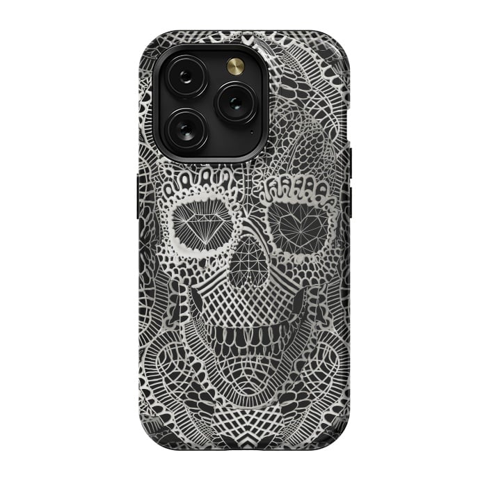 iPhone 15 Pro StrongFit Lace Skull by Ali Gulec