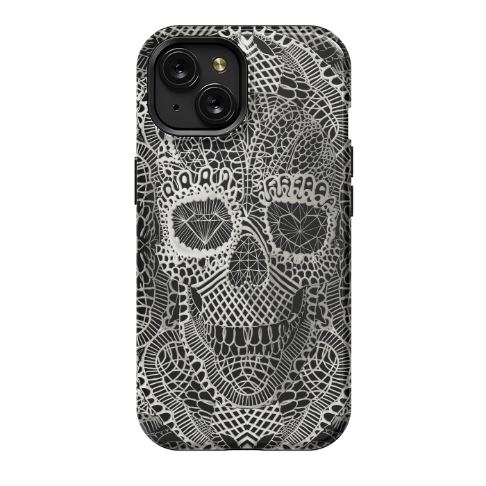 iPhone 15 StrongFit Lace Skull by Ali Gulec