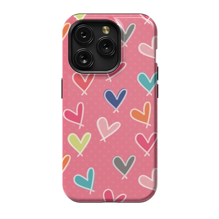 iPhone 15 Pro StrongFit Pink Blow Me One Last Kiss by Rosie Simons
